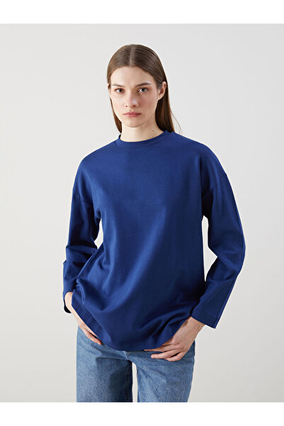 LC Waikiki تونيك نسائي كبير الحجم برقبة دائرية للموسم الجديد - S5LT95Z8