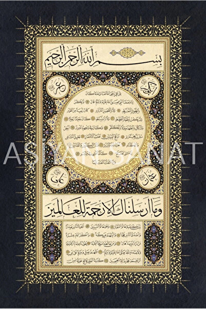 Aşiyan Sanat Hilye-İ Şerife (Kağıt Baskı)