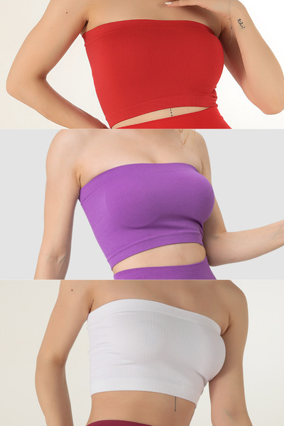 ZENCHES Безшевно бюстие без презрамки с оребрена престилка