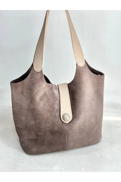 My Easy Shop Women's Bag Genuine Suede Leather Shoulder Bag
