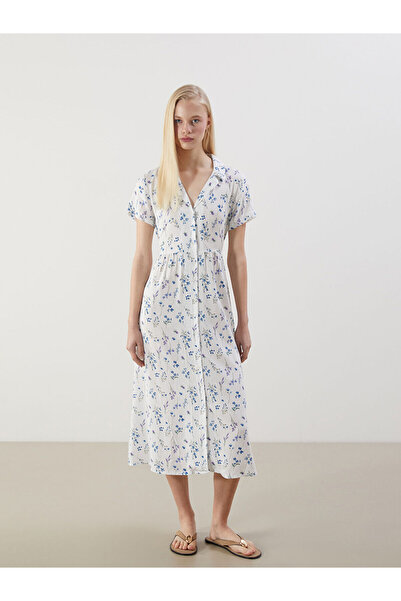 LC Waikiki Nevavm Floral Shirt Dress with a Difference