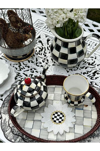 NC Home Design Șervețel Daisy în carouri pentru 2 persoane