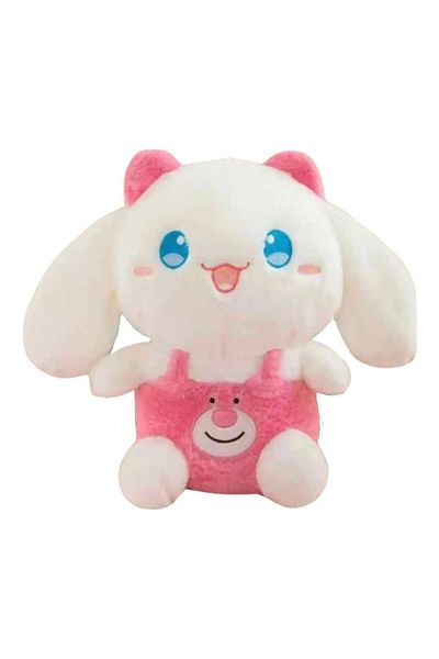 MASHASHOP Plush Doll, Kuromi from Cinnamoroll Sanrio Series, White/Pale Pink, 40 cm