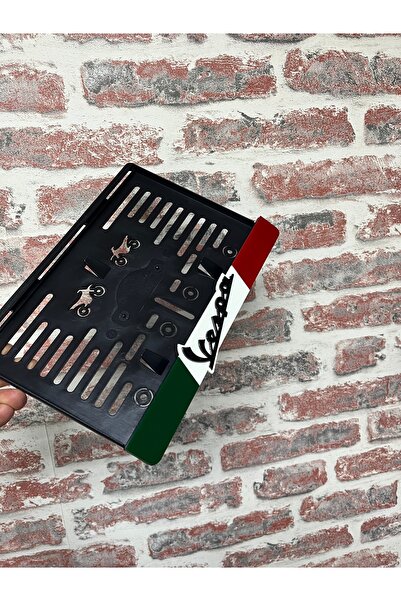 3ALAZERPLEKSİ ITALY VESPA SİYAH MOTOR PLAKALIĞI