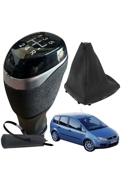 ZETOTO Set of Gear Shift Knob Gear Gaiter for Ford C Max 2003-2006