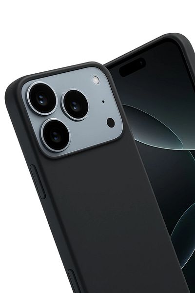 cepmoda Case for iPhone "17 Pro Max" |   Flexible Thin Silicone Cover Slim Case - Black