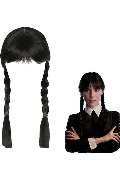 PRATİKOBA Wednesday Black Braided Wig