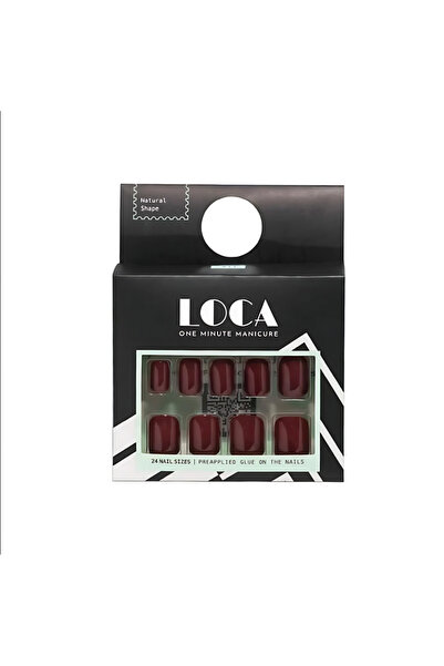 loça أظافر صناعية لصق ذاتي لون عنابي 11 من لوكا
