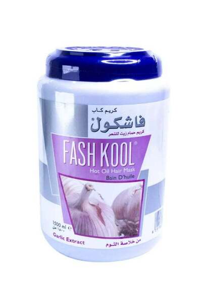 Fash Kool قناع الشعر فاش كول بالزيت الساخن والثوم، 1500 مل