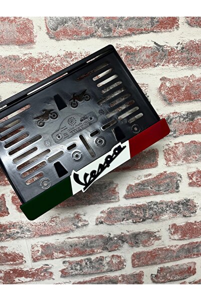 3ALAZERPLEKSİ ITALY VESPA SİYAH MOTOR PLAKALIĞI