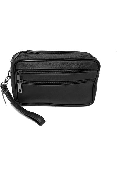 Magrot Men's Black Leather Handbag 14 X 22 869