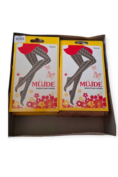 Müjde Luxurywomen's Baroque Patterned Thick Pantyhose