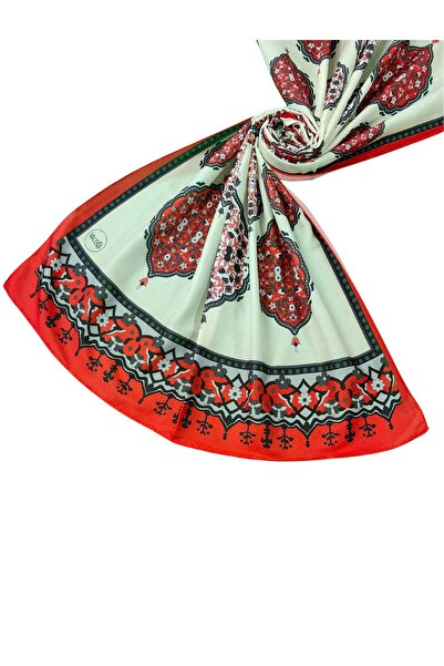 mim eşarp Işıl İpek Soft Cotton Ethnic Patterned Shawl 75X190 cm