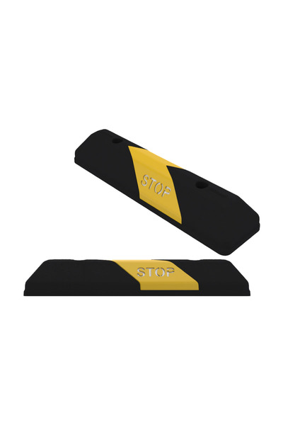 Hayat Trafik Plastik Oto Park Araç Stoperi 60x15x10 cm Siyah-Sarı