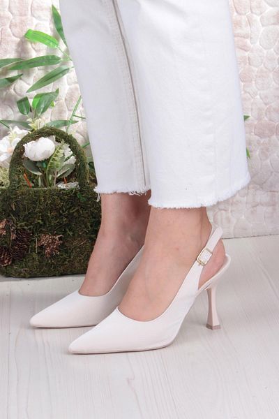 fort 086-5030 Fls Closed Front Printed Open Back Heeled Shoes