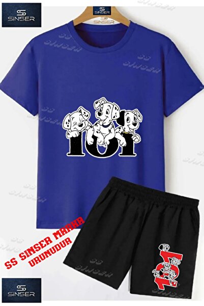 SS SİNSER Children's Unisex “Dalmacian Dog Black“ Custom Printed Crew Neck T-...