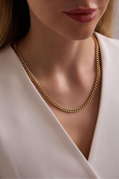 Tufanlar Kuyumculuk 14 Ayar Kalemli Gurmet 4mm Zincir