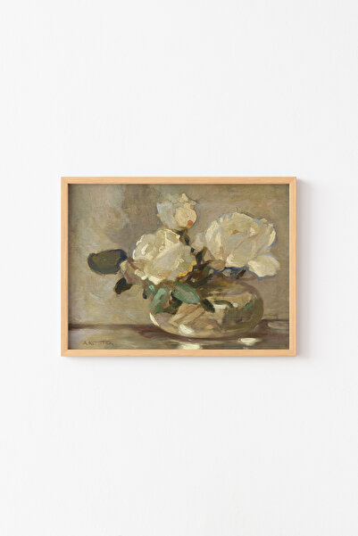 epiqart Still Life مع الزهور - إطار خشبي منقوش