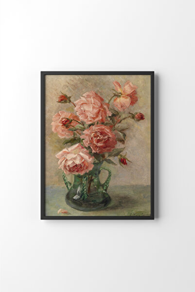 epiqart Pembe Güller - Siyah Çerçeve