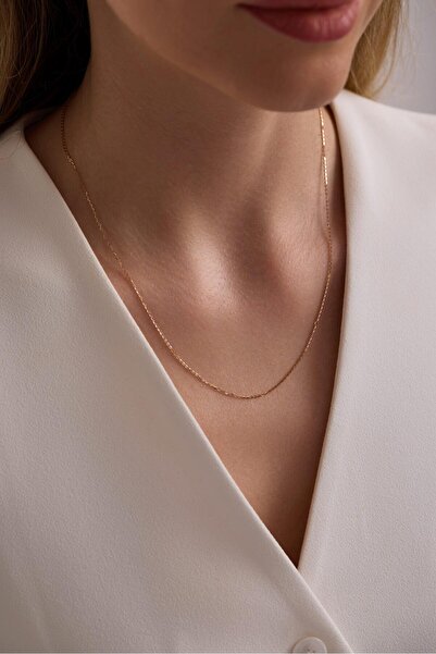 Tufanlar Kuyumculuk 14 Ayar Rose Ezme Forse Zincir