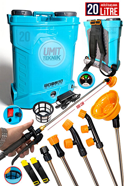 PROXTECH Turbo Akülü Sistem 20LİTRE Sırt Tipi ilaçlama Pompası Dezenfektan Su...