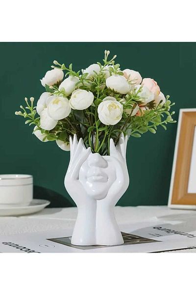 rakaymu Abstract Hand Face Vase