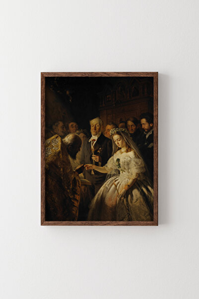 epiqart Eşitsiz Evlilik - Ahşap Desenli Çerçeve