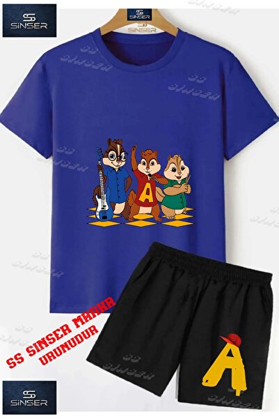 SS SİNSER Kids Unisex “Alvin 3Lu Sincap Muzik Custom Printed Crew Neck T-Shir...