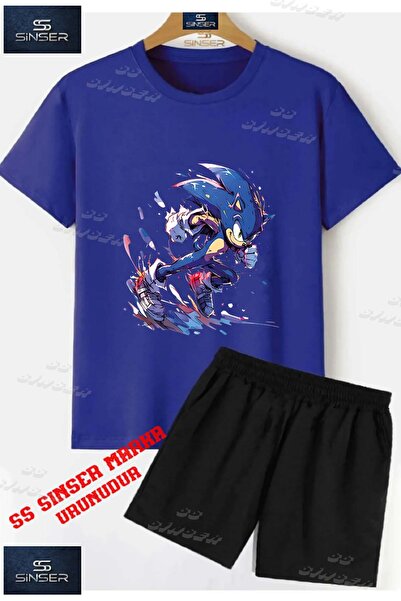 SS SİNSER Children's Unisex “Sonic Kosan Painted“ Special Printed Crew Neck T...