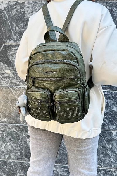 Just Polo Women's Green Urban Move Imported Washable Backpack 2310001Mh