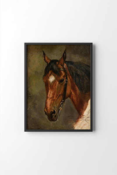 epiqart Cap de cal - Cadru negru