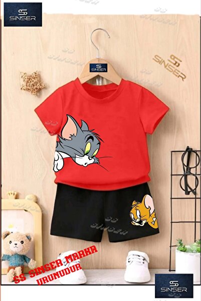 SS SİNSER Παιδικό UNISEX μπλουζάκι με στάμπα "TOM AND JERRY HEADS SIDE BY SID...