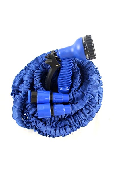 EMATTEIRO Furtun Extensibil Grădină 45m, Pistol 7 Funcții, Albastru, Ușor și ...