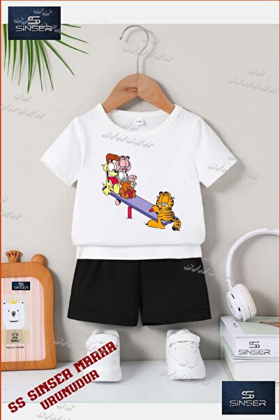 SS SİNSER Children's Unisex “Garfield Tahtiravalli“ Custom Printed Crew Neck ...