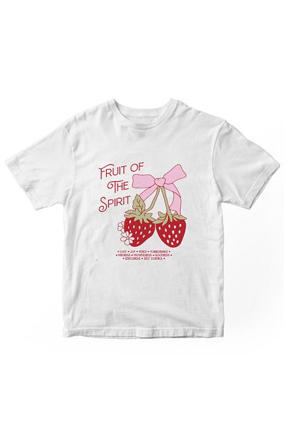 designedfy Fruit of Spirit Printed Women's Tshirt White
