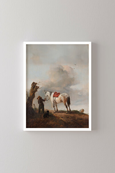 epiqart Un cal alb - Cadru alb