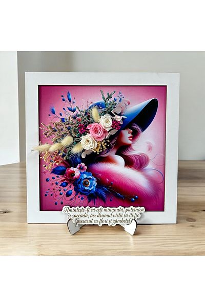 D ART FLOWERS Painting with cryogenic mini roses and stabilized lichens