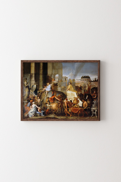 epiqart Intrarea lui Iskander în Babilonia - Cadru cu model din lemn