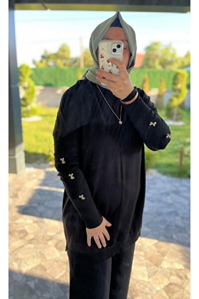 KADO Mihrana Tesettür Uzun Kol Ribanalı Tunik