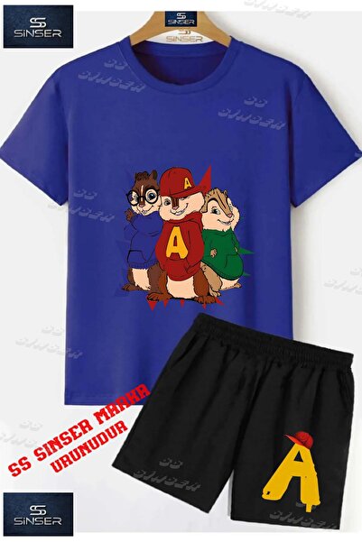 SS SİNSER Children's Unisex “Alvin 3Lu Squirrel Colorful Canvas“ Custom Print...
