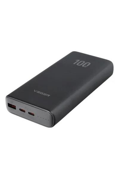 Veger Baterie externa T100,20.000 mAh, LCD Quick Charge PD 100 W, negru
