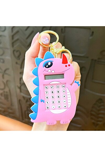 Babyklas حاسبة دينو ميني مع لعبة المتاهة / وردي