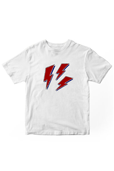 designedfy Tricou de damă cu imprimeu Lightning alb