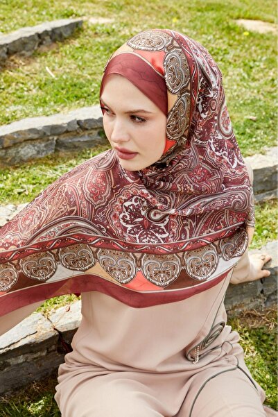 LuvenSara Indian Silk Shawl Red