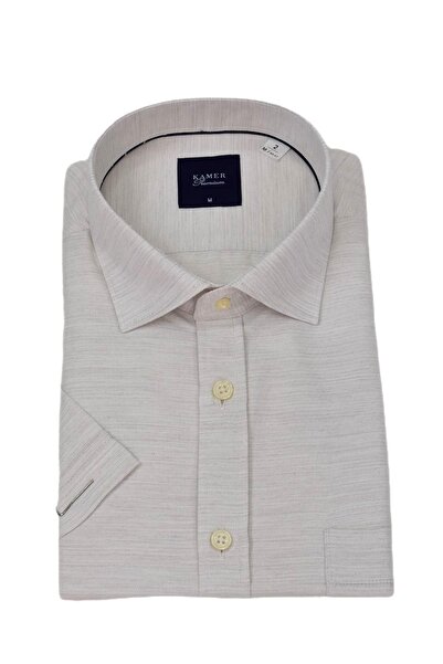 KAMER Men's Classic Short Sleeve Shirt 9530 Bgl-St04747