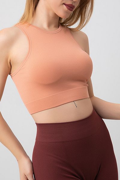 ZENCHES Seamless Ribbed Bustier
