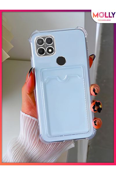 Molly Transparent Silicone Case with Card Pocket for Oppo A15 - A15S