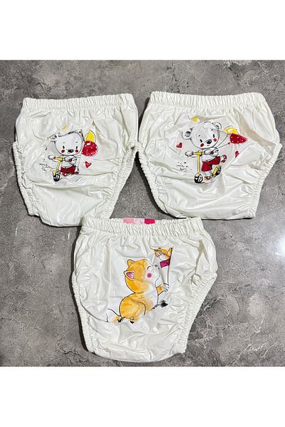 PİLEKİ BABY 3 PIECES 50% COTTON 50% MEMBRANE, INDOOR TOWEL, WATERPROOF (2 - 3 - 4 YEARS OLD TRAINING COTTON)