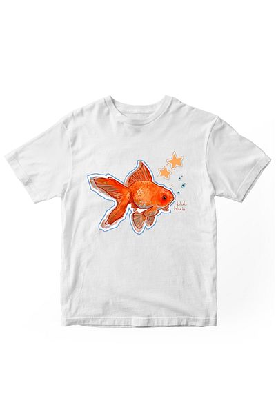 designedfy Blub Blub Printed Women's Tshirt White