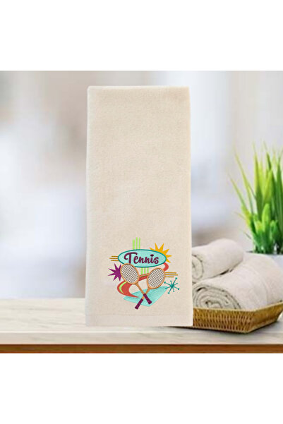 Ursa Tennis Racket Designed Embroidered Sport Towel 50X90